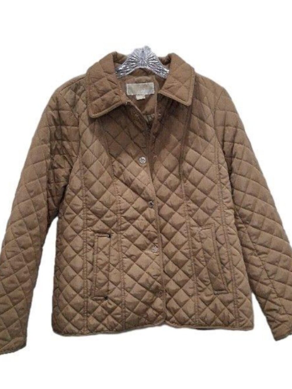 NWOT Michael Kors Quilted Jacket Women's Size M Taupe